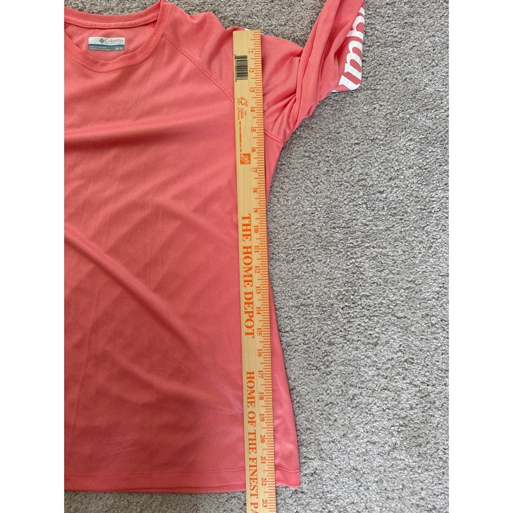 Columbia PFG Womens XS Long Sleeve Sun Shirt Coral Pink Omni-Shade Active Top - Picture 5 of 6